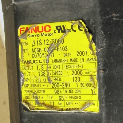 A06B-0078-B103 Fanuc AC Servo Motor A06B0078B103