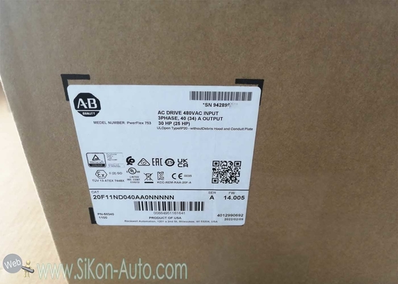 20F11ND040AA0NNNNN Allen Bradley PLC module 20F11ND040AA0NNNNN PowerFlex Air Cooled 753 AC Drive