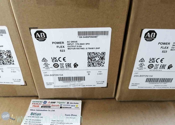 25A-B5P0N104 Allen Bradley Inverter 25AB5P0N104  PowerFlex 523 0.75kW (1.0Hp) AC Drive