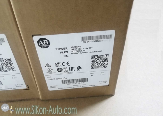 25A-D1P4N104 Allen Bradley Inverter 25AD1P4N104 PowerFlex 523 0.4kW (0.5Hp) AC Drive