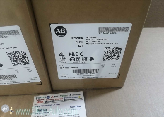 25A-D2P3N104 Allen Bradley Inverter 25AD2P3N104 PowerFlex 523 0.75kW (1.0Hp) AC Drive