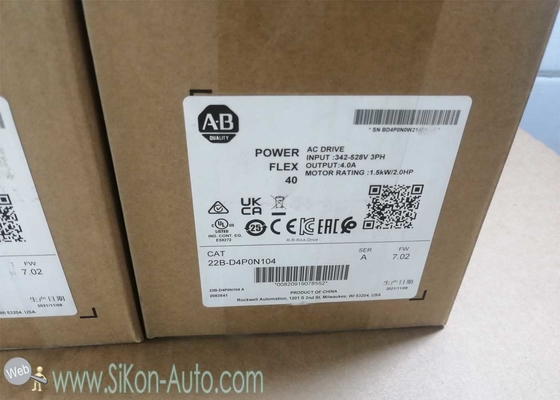 22B-D4P0N104 Allen Bradley Inverter 22BD4P0N104 PowerFlex 40- 1.5 kW (2.0 HP) AC Drive