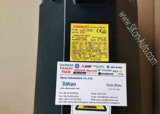 AC servo motor 22/2000 A06B-0147-B075 FAST Shipping  FANUC motor A06B-0147-B075
