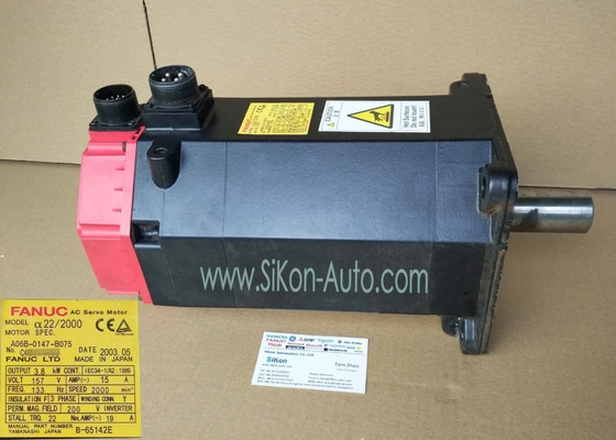 AC servo motor 22/2000 A06B-0147-B075 FAST Shipping  FANUC motor A06B-0147-B075