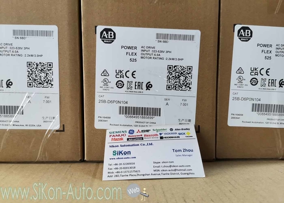 25B-D6P0N104 Allen Bradley Inverter 25BD6P0N104 PowerFlex 525 2.2kW AC Drive