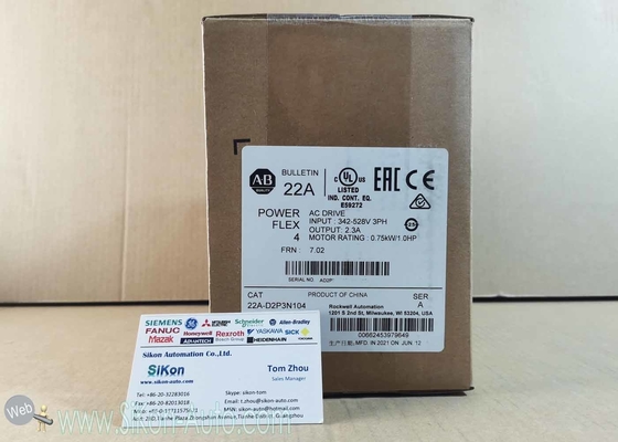 22A-D2P3N104 Allen Bradley Inverter 22AD2P3N104  PowerFlex 4- 0.75 kW (1 HP) AC Drive