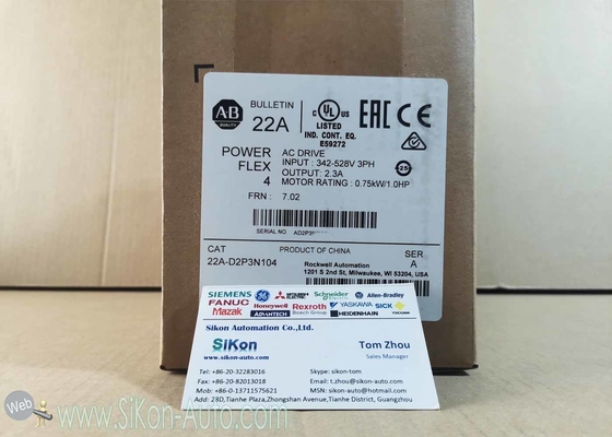22A-D2P3N104 Allen Bradley Inverter 22AD2P3N104  PowerFlex 4- 0.75 kW (1 HP) AC Drive