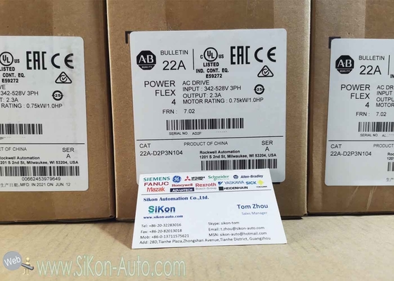 22A-D2P3N104 Allen Bradley Inverter 22AD2P3N104  PowerFlex 4- 0.75 kW (1 HP) AC Drive