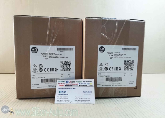 22D-D2P3N104 Allen Bradley Inverter 22DD2P3N104  PowerFlex 40P- 0.75 kW (1 HP) AC Drive