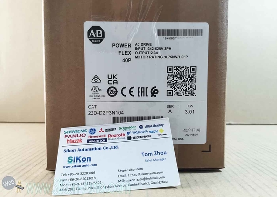 22D-D2P3N104 Allen Bradley Inverter 22DD2P3N104  PowerFlex 40P- 0.75 kW (1 HP) AC Drive