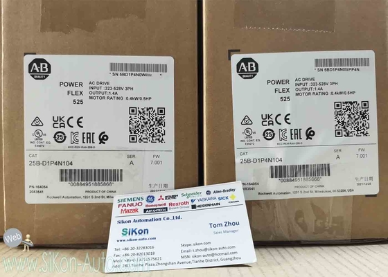 25B-D1P4N104 Allen Bradley Inverter 25BD1P4N104  PowerFlex 525 0.4kW (0.5Hp) AC Drive