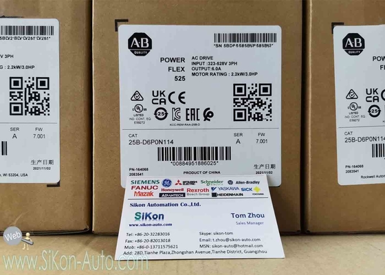 25B-D6P0N114 Allen Bradley Inverter 25BD6P0N114  PowerFlex 525 2.2kW (3Hp) AC Drive