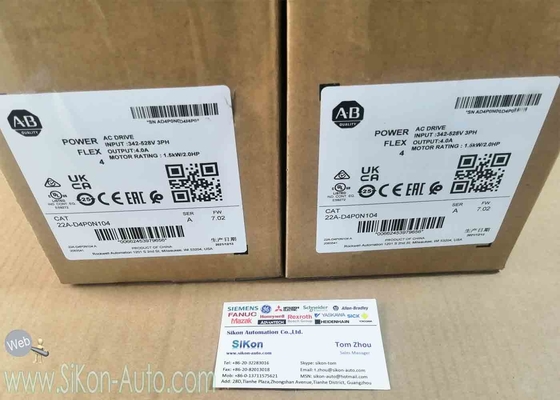 22A-D4P0N104 Allen Bradley Inverter 22AD4P0N104  PowerFlex 4- 1.5 kW (2 HP) AC Drive