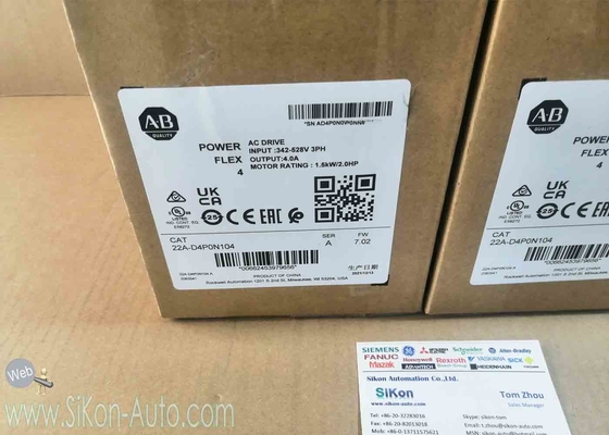 22A-D4P0N104 Allen Bradley Inverter 22AD4P0N104  PowerFlex 4- 1.5 kW (2 HP) AC Drive