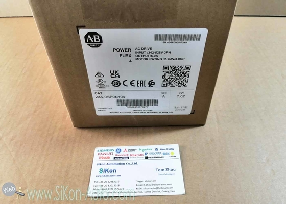 22A-D6P0N104 Allen Bradley Inverter 22AD6P0N104  PowerFlex 4 2.2 kW (3 Hp) AC Drive