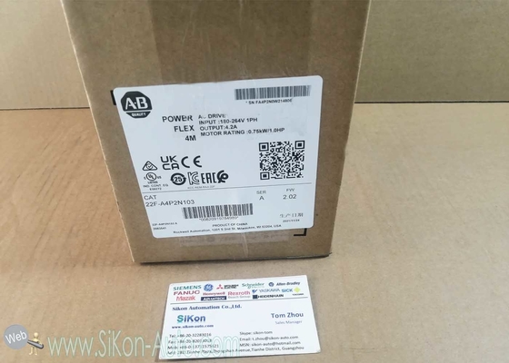 Allen Bradley Inverter 22F-A4P2N103  No Filter, PowerFlex 4M  0.75 kW (1 HP) AC Drive