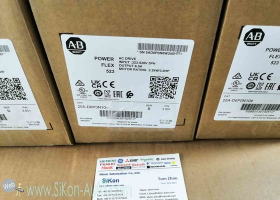 25A-D6P0N104 Allen Bradley Inverter 25AD6P0N104 PowerFlex 523 2.2kW (3Hp) AC Drive