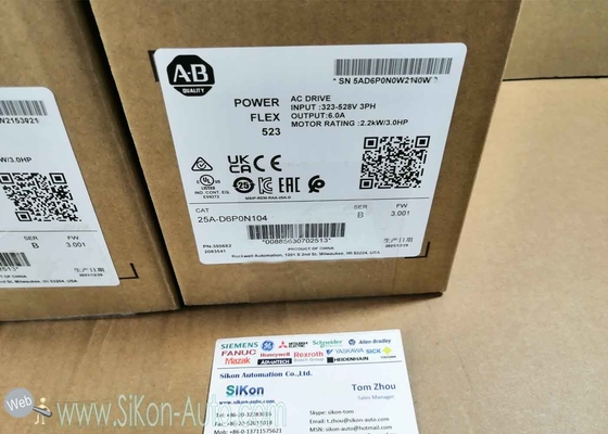 25A-D6P0N104 Allen Bradley Inverter 25AD6P0N104 PowerFlex 523 2.2kW (3Hp) AC Drive