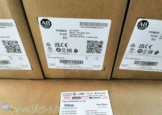 25A-D6P0N104 Allen Bradley Inverter 25AD6P0N104 PowerFlex 523 2.2kW (3Hp) AC Drive
