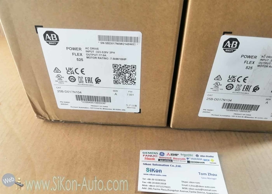 25B-D017N104  Allen Bradley Inverter 25BD017N104  PowerFlex 525 7.5kW (10Hp) AC Drive