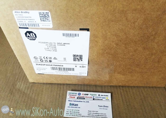 20AD3P4A3AYNANC0 Allen Bradley PLC module  PowerFlex 70 AC Drive 3.4 A at 2 Hp 20A