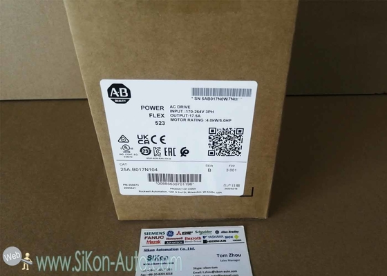 25A-B017N104 Allen Bradley Inverter 25AB017N104  PowerFlex 523 4kW (5Hp) AC Drive