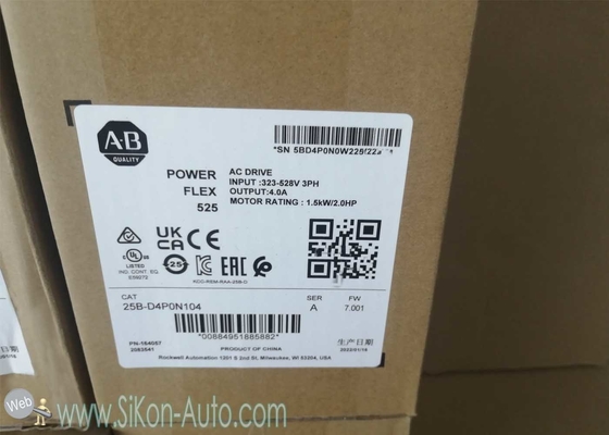 25B-D4P0N104  Allen Bradley Inverter 25BD4P0N104  PowerFlex 525 1.5kW (2Hp) AC Drive