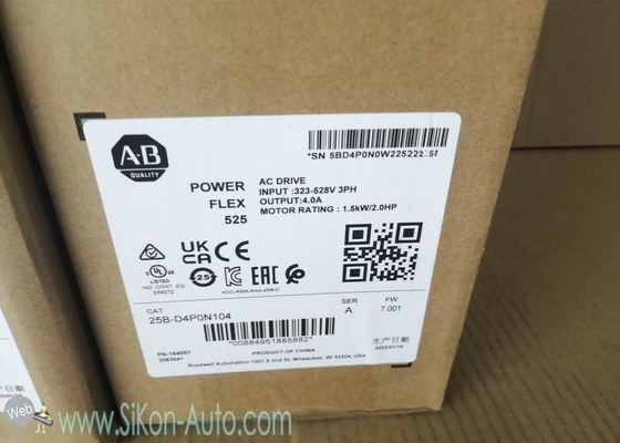 25B-D4P0N104  Allen Bradley Inverter 25BD4P0N104  PowerFlex 525 1.5kW (2Hp) AC Drive