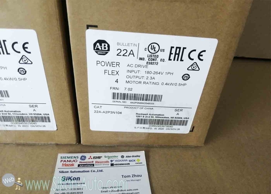 22A-A2P3N104 Allen Bradley PLC module 22AA2P3N104 PowerFlex 4- 0.4 kW (0.5 HP) AC Drive