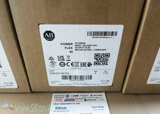 22B-D010N104 Allen Bradley Inverter 22BD010N104  PowerFlex 40- 4 kW (5 HP) AC Drive