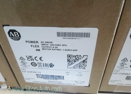 22F-D4P2N113  Allen Bradley Inverter  22FD4P2N113 PowerFlex 4M- 1.5 kW (2 HP) AC Drive