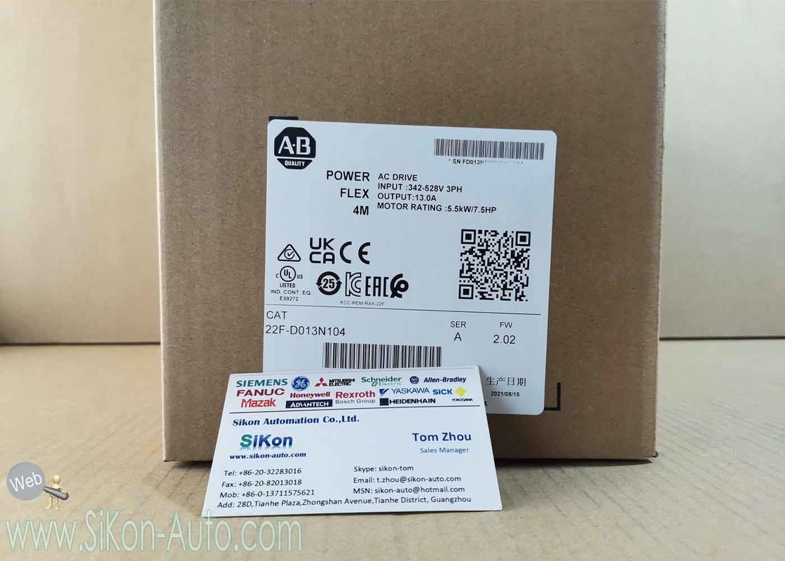 22FD013N104 Allen Bradley Inverter 22FD013N104 No Filter PowerFlex 4M- 5.5 kW (7.5 HP) AC Drive